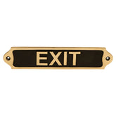 Exit Brass Door Sign 22x5 cm - Black Finish